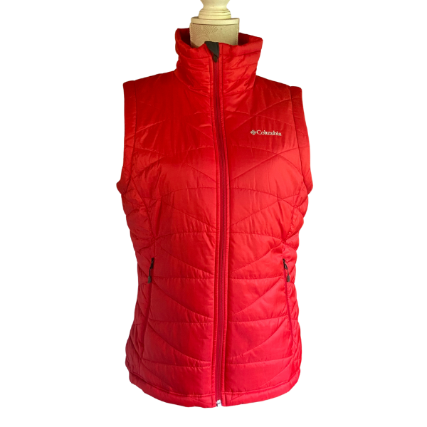 Pre-loved Columbia Sportswear Company Omni-Shield Red Thermal Sleeveless  Puffer Jacket - Artefacts Emporium